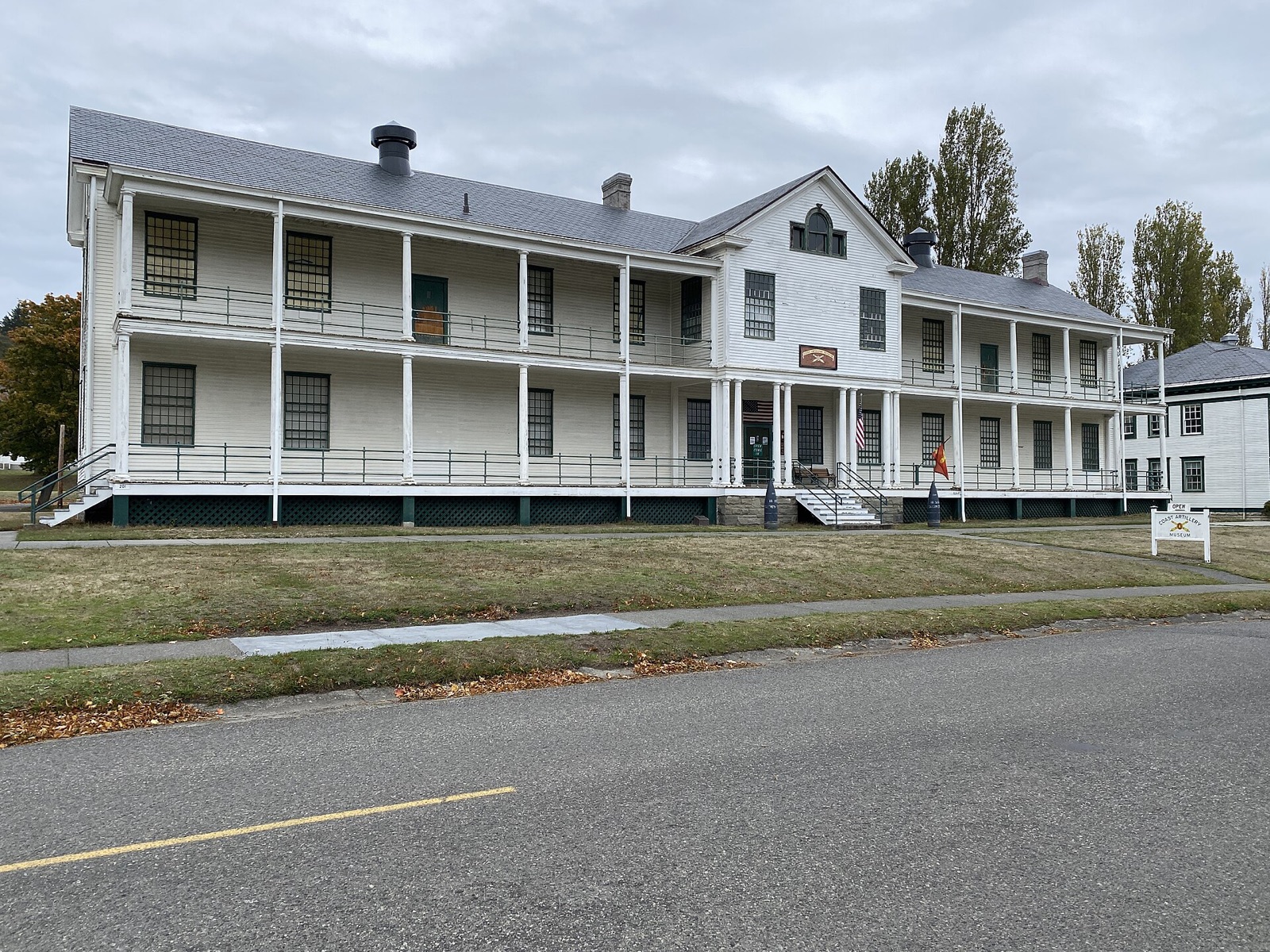 Historic barracks on the Fort Worden parade ground