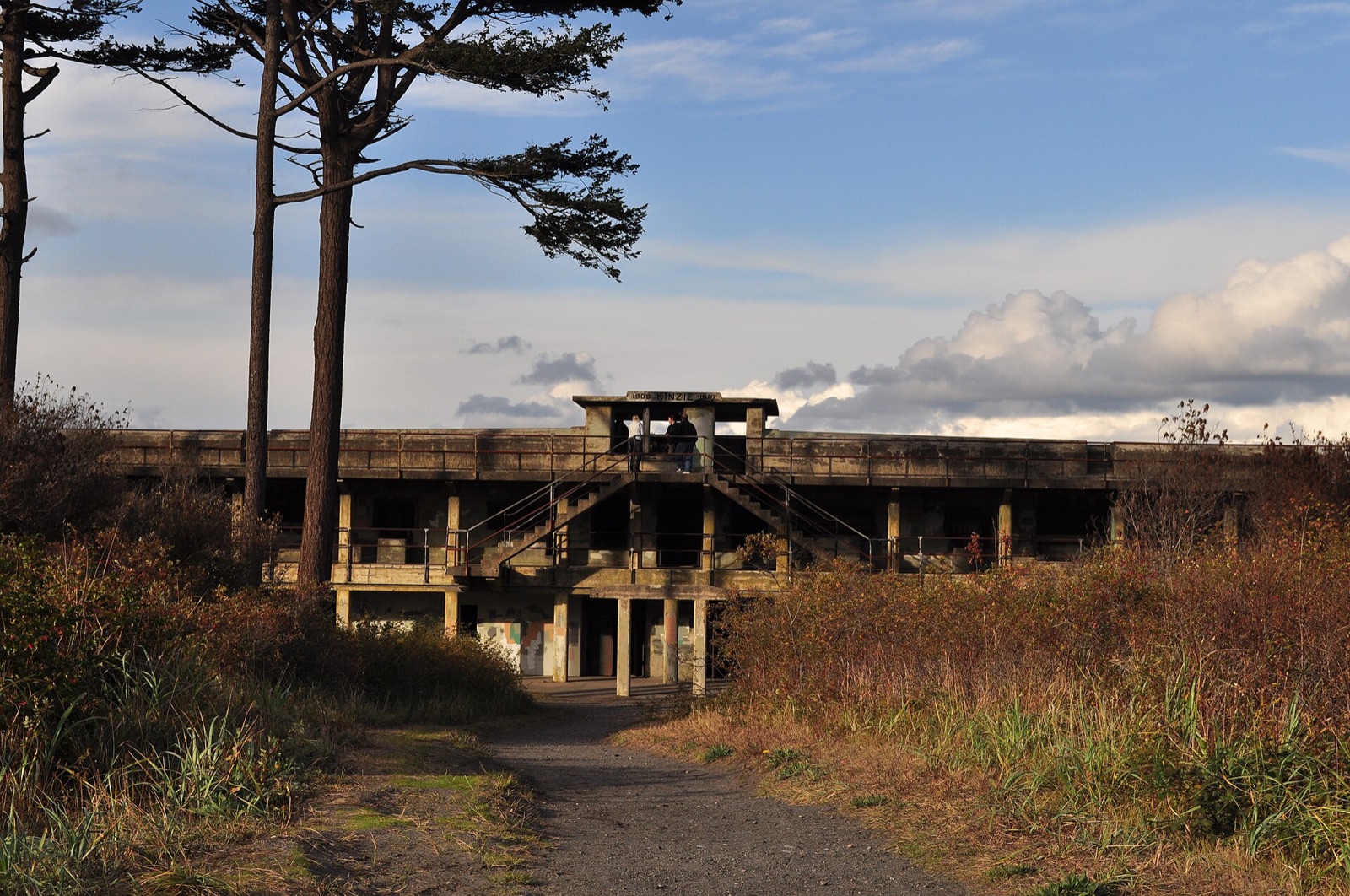 Concrete gun battery at Fort Worden