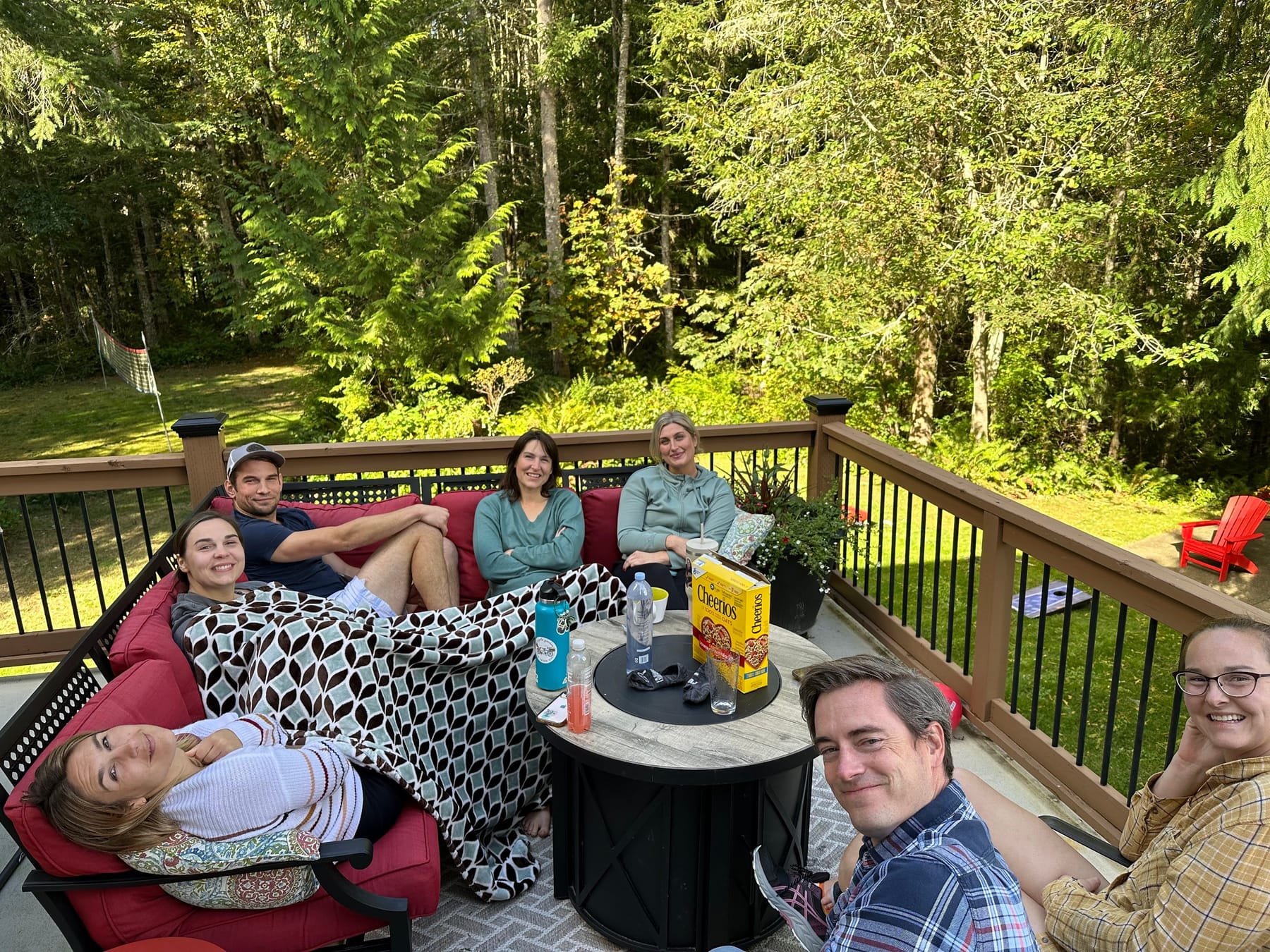 Friends on the back deck