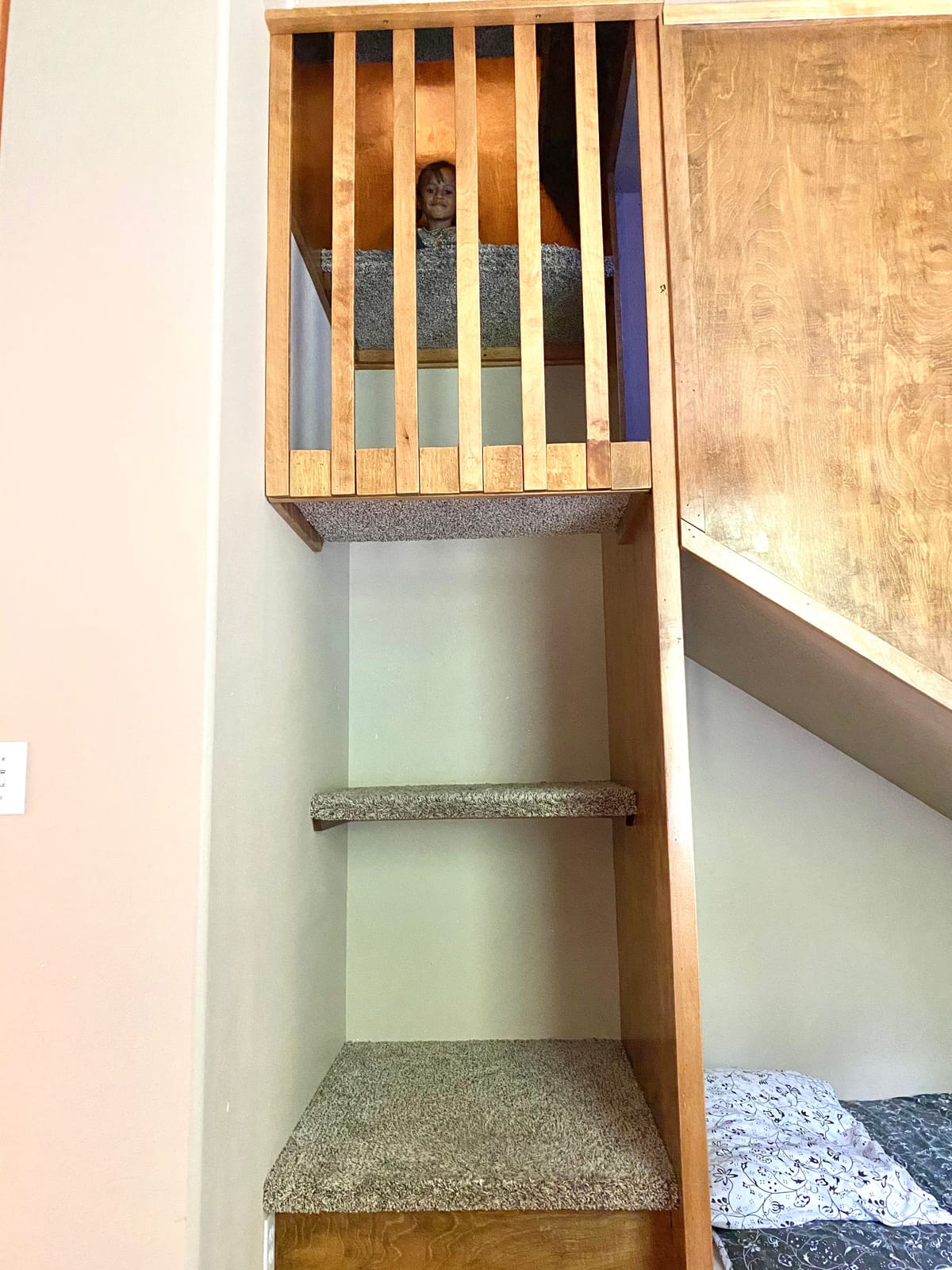 Loft cubby above a bedroom