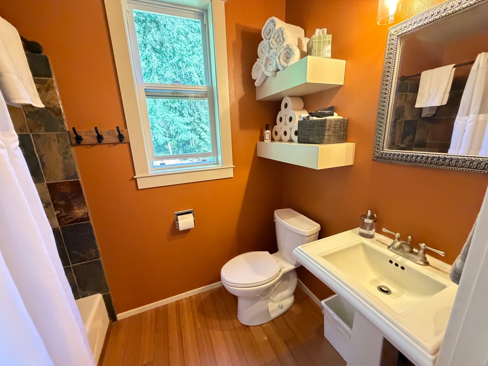 Main-floor bathroom near Bedroom 2